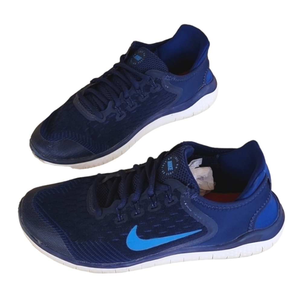 Nike Free RN 2019 Blue White Sneakers Running Shoes Size 6 Boys Girls Youth